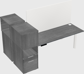 Shared electric desk + cabinet