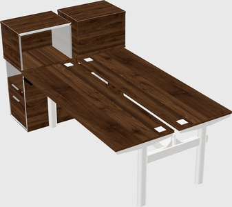 Shared electric desk + cabinet