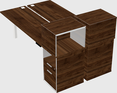 Shared electric desk + cabinet