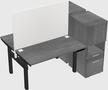 Shared electric desk + cabinet