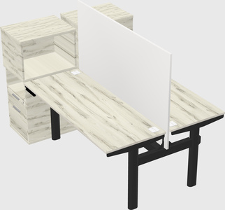 Shared electric desk + cabinet