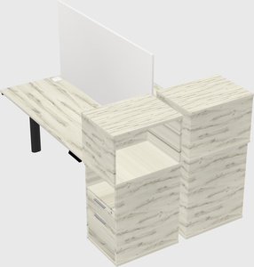 Shared electric desk + cabinet