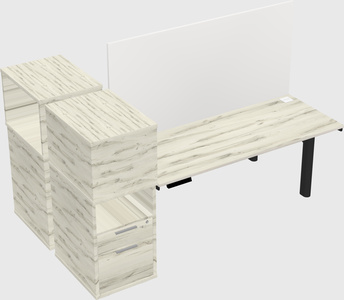 Shared electric desk + cabinet