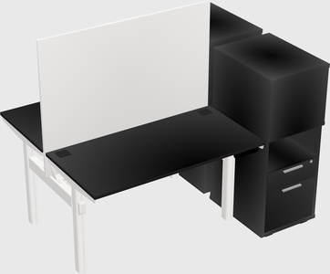 Shared electric desk + cabinet