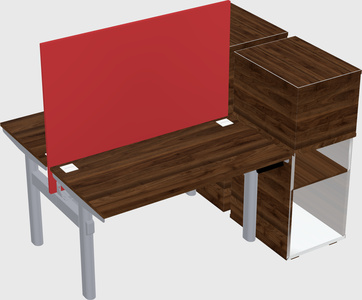 Shared electric desk + cabinet