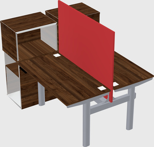 Shared electric desk + cabinet