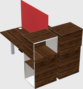 Shared electric desk + cabinet