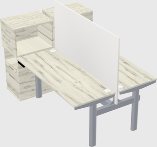 Shared electric desk + cabinet
