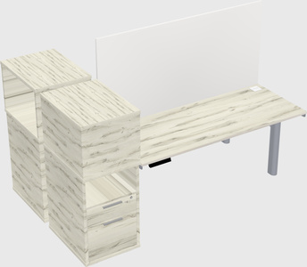 Shared electric desk + cabinet