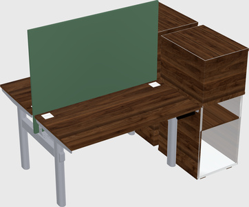 Shared electric desk + cabinet
