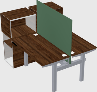 Shared electric desk + cabinet