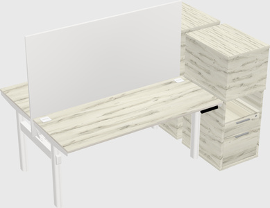 Shared electric desk + cabinet
