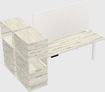 Shared electric desk + cabinet