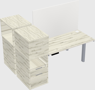Shared electric desk + cabinet