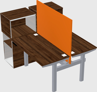 Shared electric desk + cabinet
