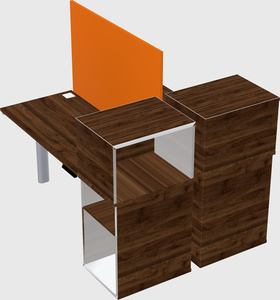Shared electric desk + cabinet