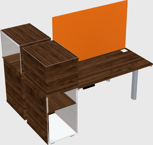 Shared electric desk + cabinet
