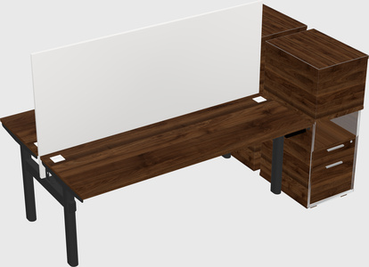 Shared electric desk + cabinet