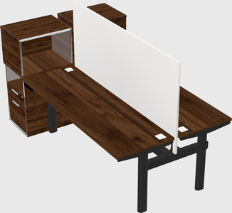 Shared electric desk + cabinet