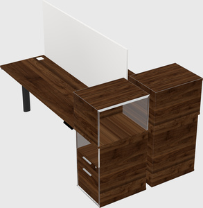 Shared electric desk + cabinet