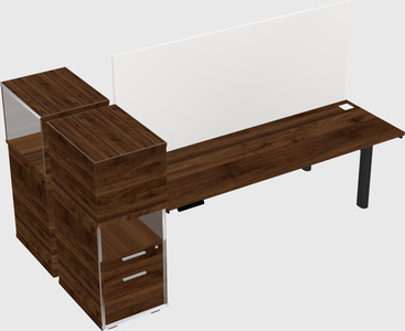 Shared electric desk + cabinet
