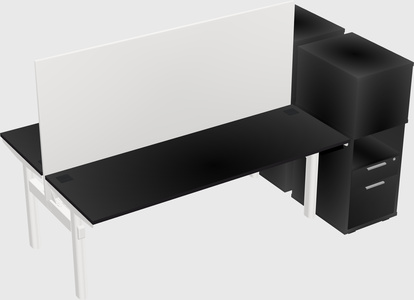 Shared electric desk + cabinet