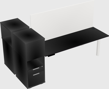 Shared electric desk + cabinet