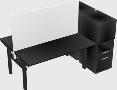Shared electric desk + cabinet