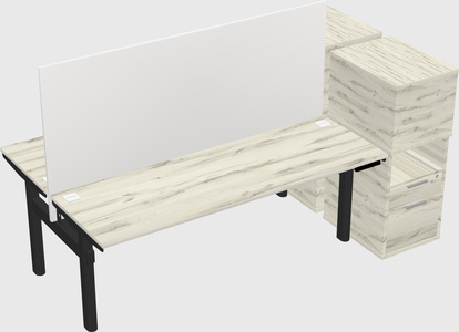 Shared electric desk + cabinet