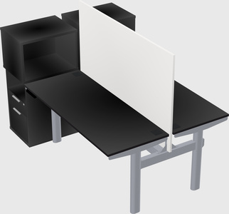 Shared electric desk + cabinet