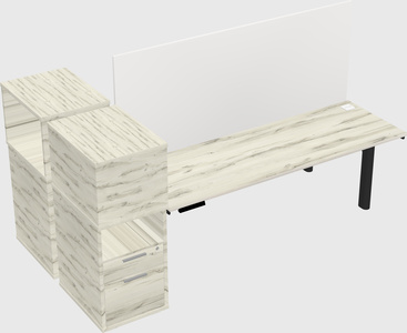 Shared electric desk + cabinet