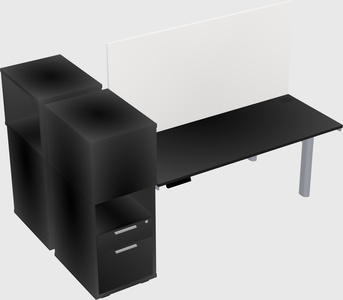Shared electric desk + cabinet