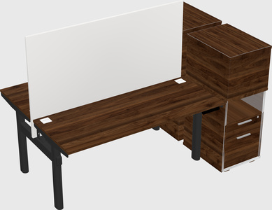 Shared electric desk + cabinet