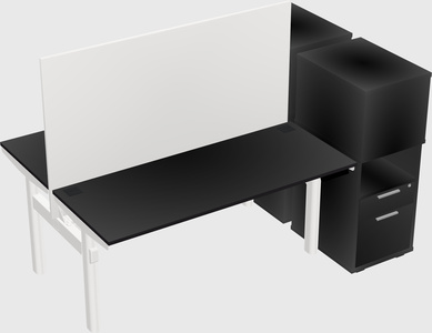 Shared electric desk + cabinet