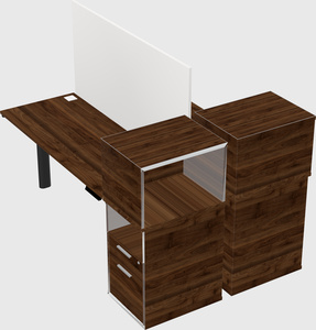 Shared electric desk + cabinet