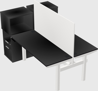 Shared electric desk + cabinet