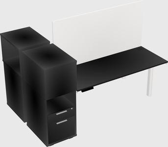 Shared electric desk + cabinet