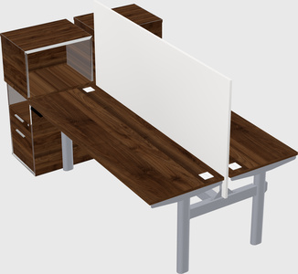 Shared electric desk + cabinet