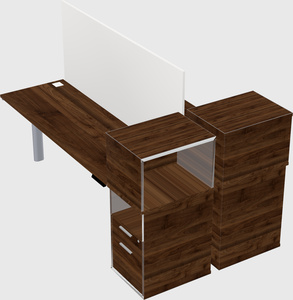 Shared electric desk + cabinet