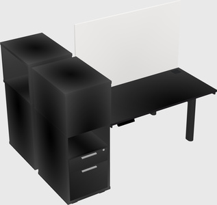 Shared electric desk + cabinet