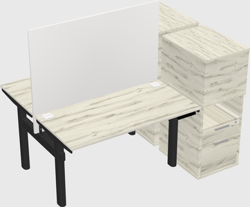 Shared electric desk + cabinet