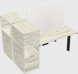 Shared electric desk + cabinet