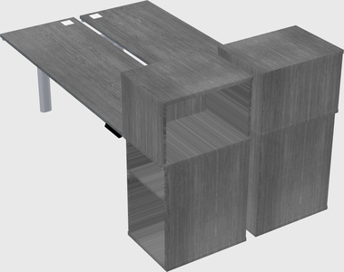 Shared electric desk + cabinet