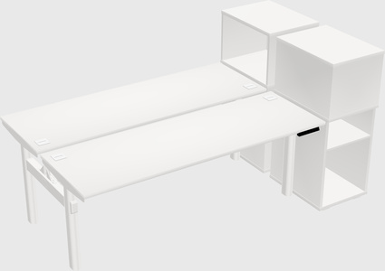 Shared electric desk + cabinet
