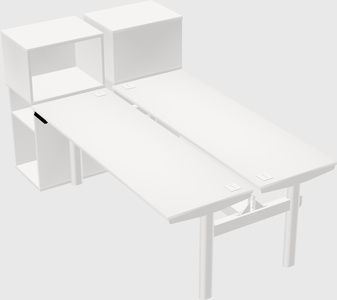 Shared electric desk + cabinet