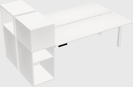 Shared electric desk + cabinet