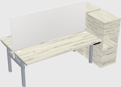 Shared electric desk + cabinet