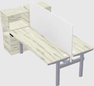 Shared electric desk + cabinet