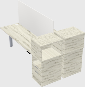 Shared electric desk + cabinet