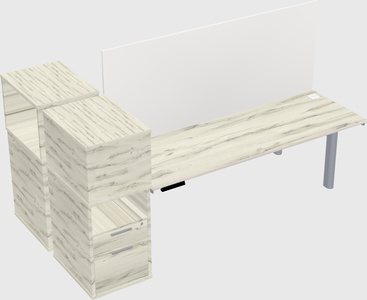 Shared electric desk + cabinet